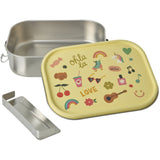 Rice Unicorn Love Print Rustfrit Stål Madkasse Med bevægelig Opdeler Large 1400 Ml