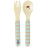 Rice Blue Ocean Print Kids Melamine Ske og Gaffel