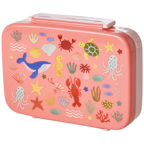 Rice Coral Ocean Print Plastik Madkasse Med 6 Rum
