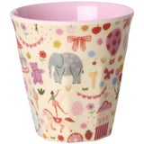 Rice Pink Fun Fair Print Melamine Kids Kop Small 160 Ml