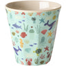 Rice Blue Ocean Print Melamine Kids Kop Small 160 Ml