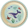 Rice Blue Ocean Print Melamine Børne Frokost Tallerken