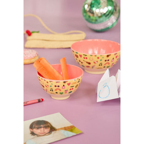 Rice Unicorn Love Print Melamine Skål Small 300 Ml