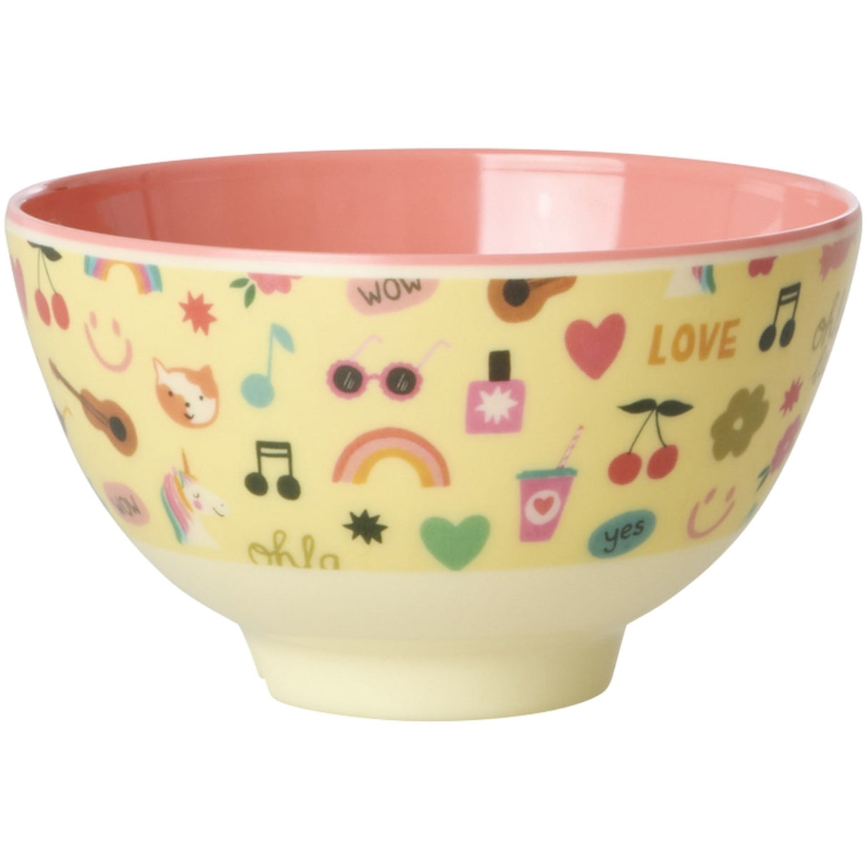 Rice Unicorn Love Print Melamine Skål Small 300 Ml