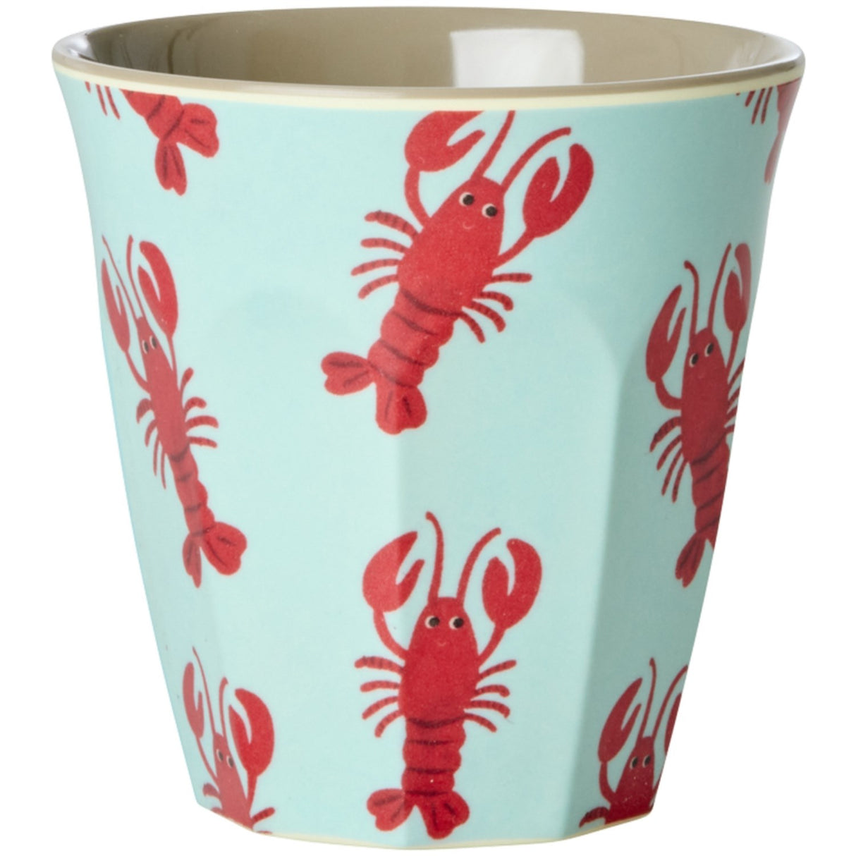 Rice Blue Ocean Print Melamine Kopper Small 6 Pak 160 Ml