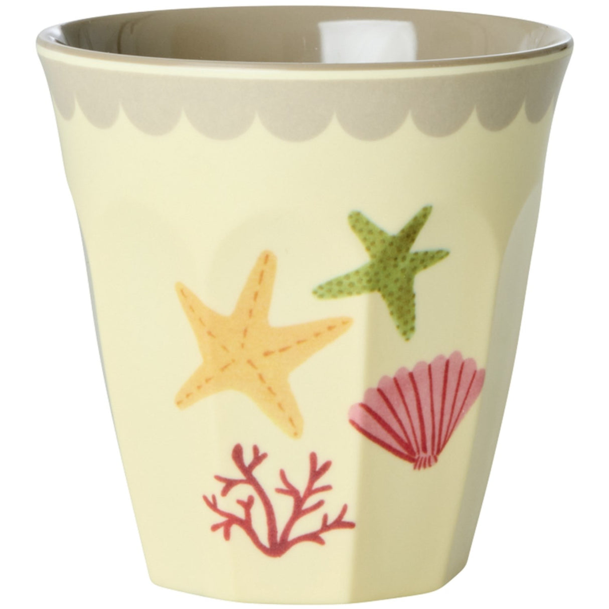 Rice Coral Ocean Print Melamine Kopper Small 6 Pak 160 Ml