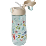 Rice Blue Ocean Print Plastic Kids Drikkeflaske 550 Ml