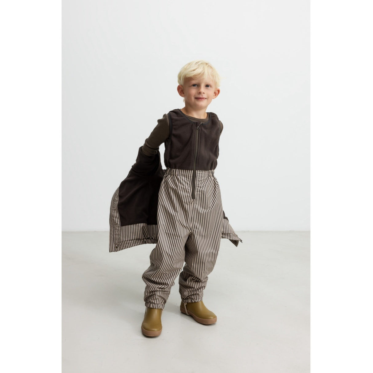 MarMar Rainwear Fleece Brown Stripe Obo Sæt