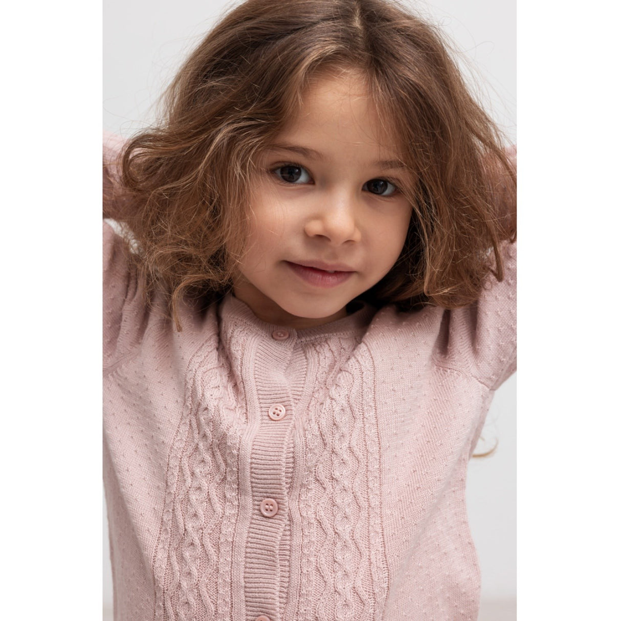 MarMar Modal Mix Cable Faded Rose Totti Strik Cardigan