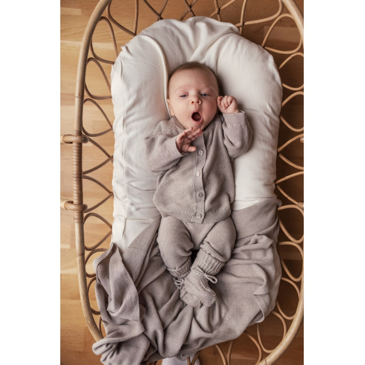 MarMar New Born Modal Mix Pearl Cashew Melange Alia Strik Tæppe