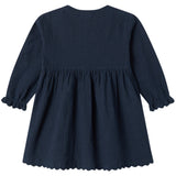 MarMar Chambray Dark Blue Stripe Dagmara Scallop Kjole