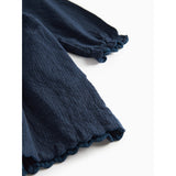 MarMar Chambray Dark Blue Stripe Dagmara Scallop Kjole