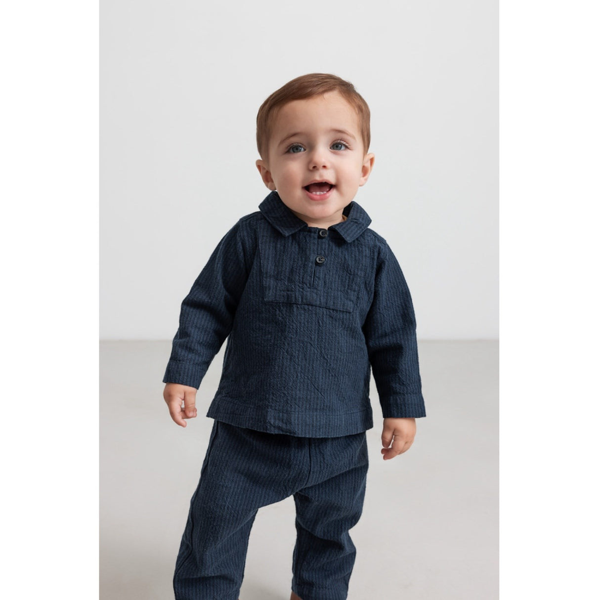 MarMar Chambray Dark Blue Stripe Panto Bukser