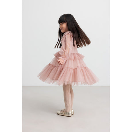 MarMar Tulle Dotty Faded Rose Doth LS Kjole