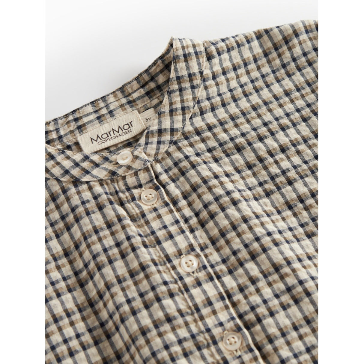 MarMar Seersucker Check Pilot Navy Check Tokyo Skjorte