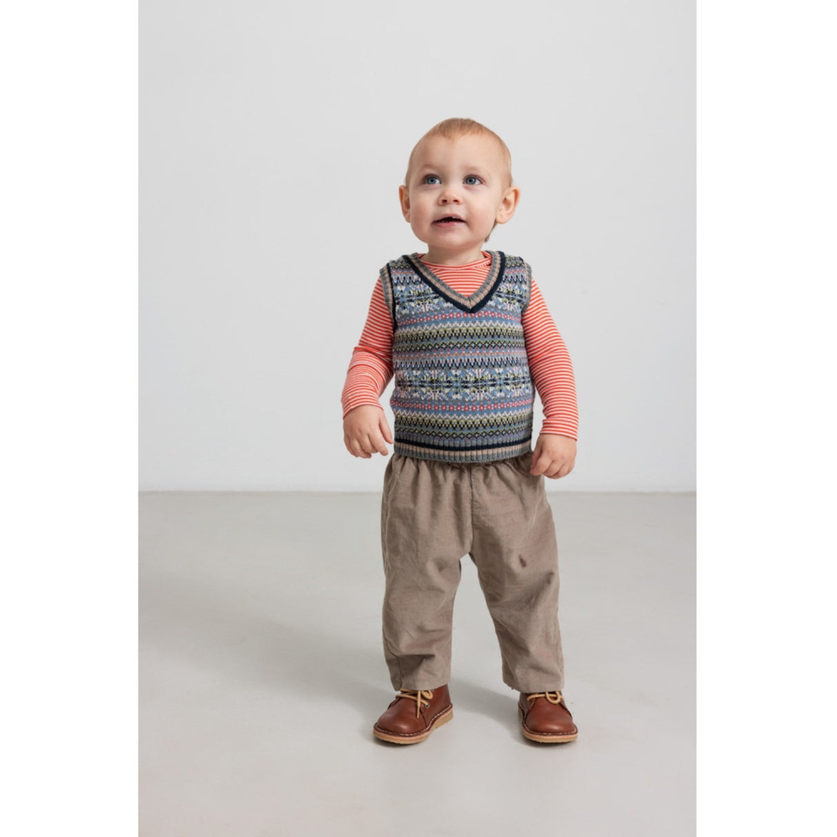 MarMar Light Cotton Wool Fair Isle Fair Isle Taj B Strikket Vest