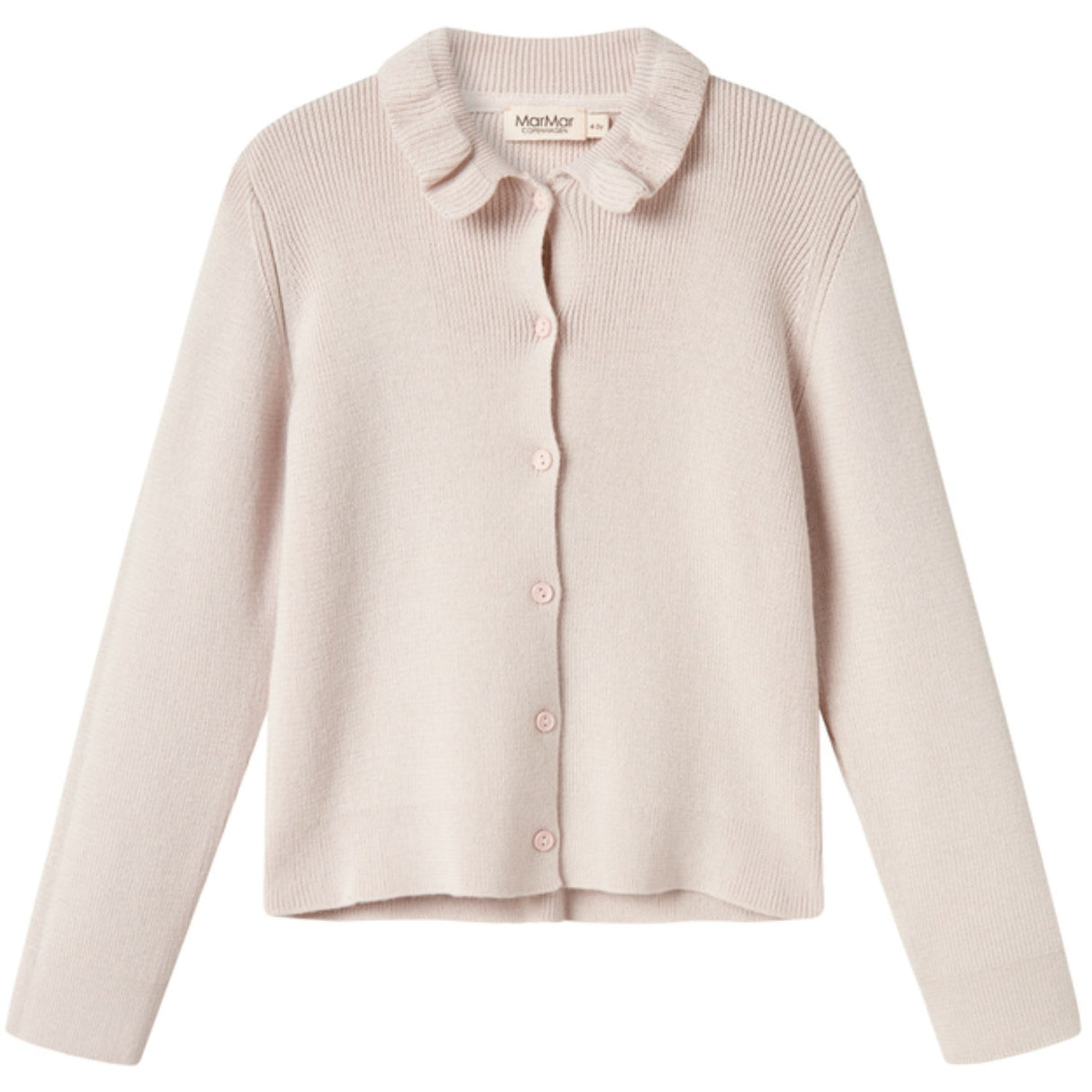 MarMar Light Cotton Wool Rib Vanilla Tilda Strik Cardigan