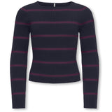 kids ONLY Night Sky Mauve Wine Kogibi Ls Rib Boatneck Cp Knt