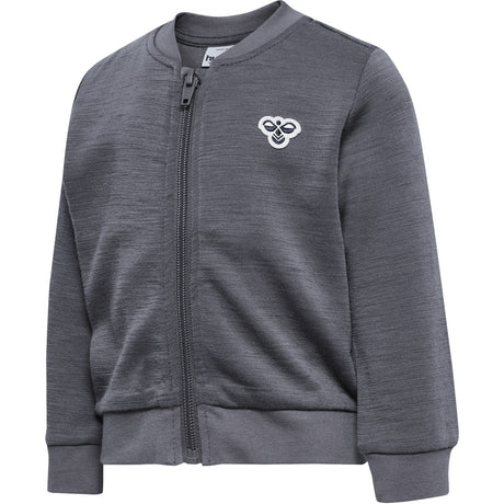 Hummel Dark Grey Melange Mini Uld Zip Jakke Bee