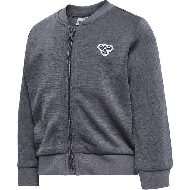 Hummel Dark Grey Melange Mini Uld Zip Jakke Bee