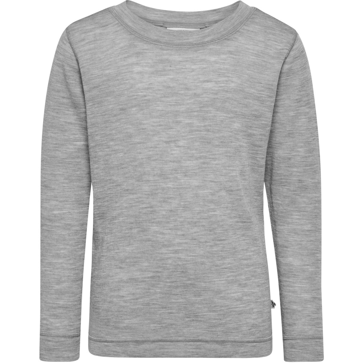 Hummel Grey Melange Jr Uld Rib T-Shirt L/S