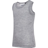 Hummel Grey Melange Jr Uld Rib Top S/L