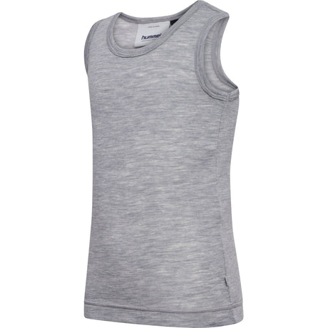 Hummel Grey Melange Jr Uld Rib Top S/L