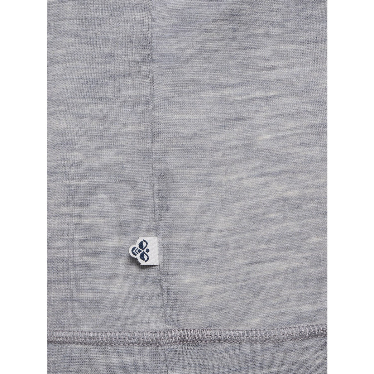 Hummel Grey Melange Jr Uld Rib Top S/L