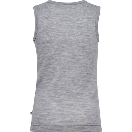 Hummel Grey Melange Jr Uld Rib Top S/L