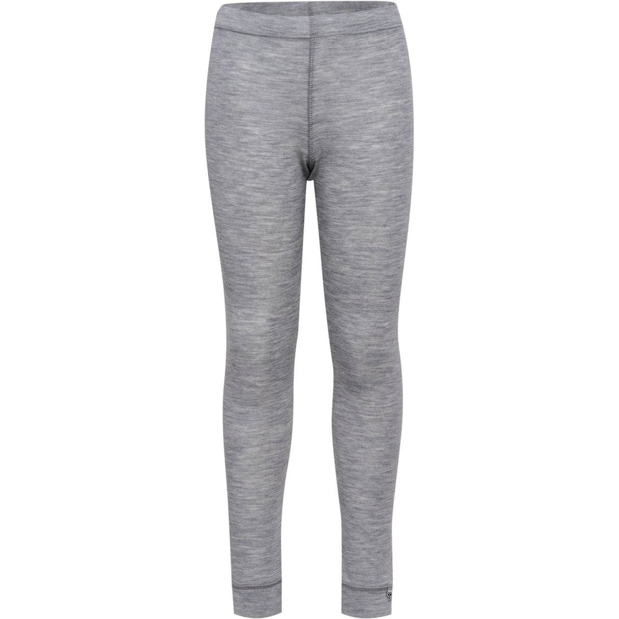 Hummel Grey Melange Jr Uld Rib Leggings