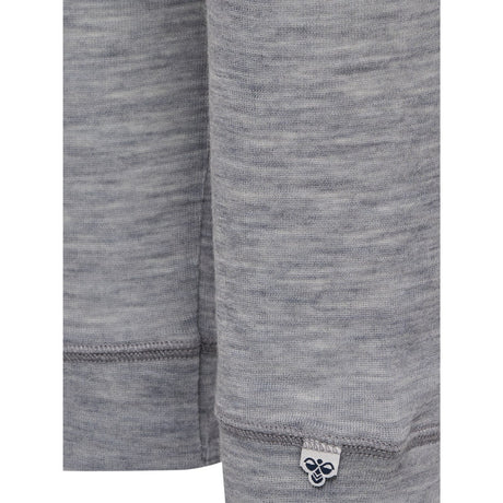 Hummel Grey Melange Jr Uld Rib Leggings