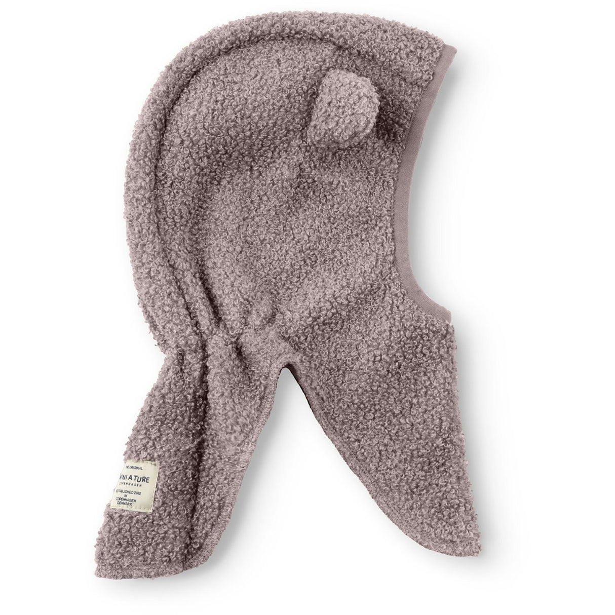 Mini A ture Zinc Purple Matjeffi Teddyfleece Elefanthue. GRS