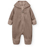 Mini A ture Grey Brown Matadel Teddyfleece Jumpsuit. GRS