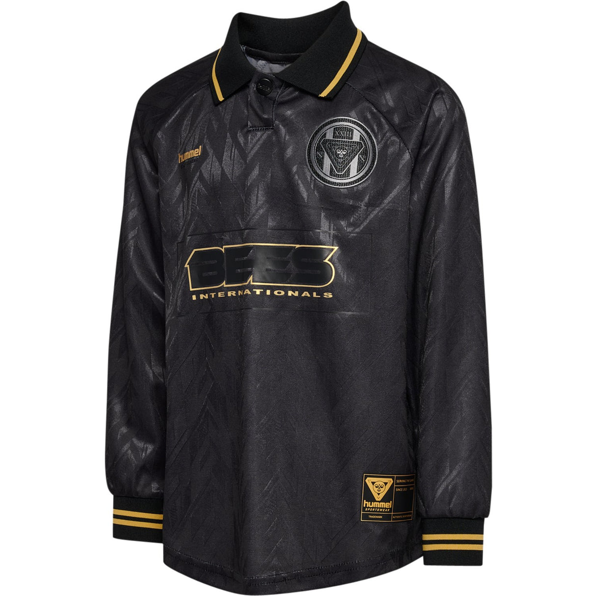 Hummel Black Jr Loose Bay Soccer Jersey L/S