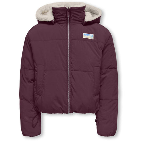 kids ONLY Mauve Wine Kogmaria Life Reversib Puffer Jakke Otw