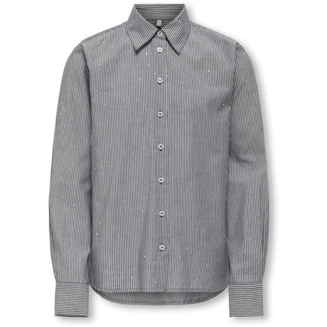 kids ONLY Bright White Naval Academy Kogsiv Life Ls Rhinestone Skjorte Cp Wvn