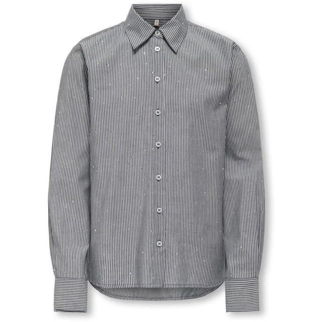 kids ONLY Bright White Naval Academy Kogsiv Life Ls Rhinestone Skjorte Cp Wvn