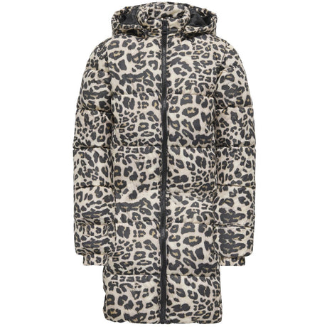 kids ONLY Silver Mink Leo Kogdalia Puffer Aop Jakke Cs Otw