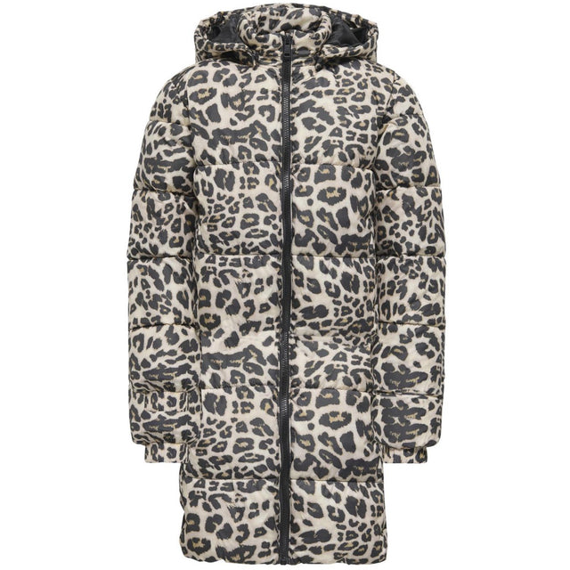 kids ONLY Silver Mink Leo Kogdalia Puffer Aop Jakke Cs Otw