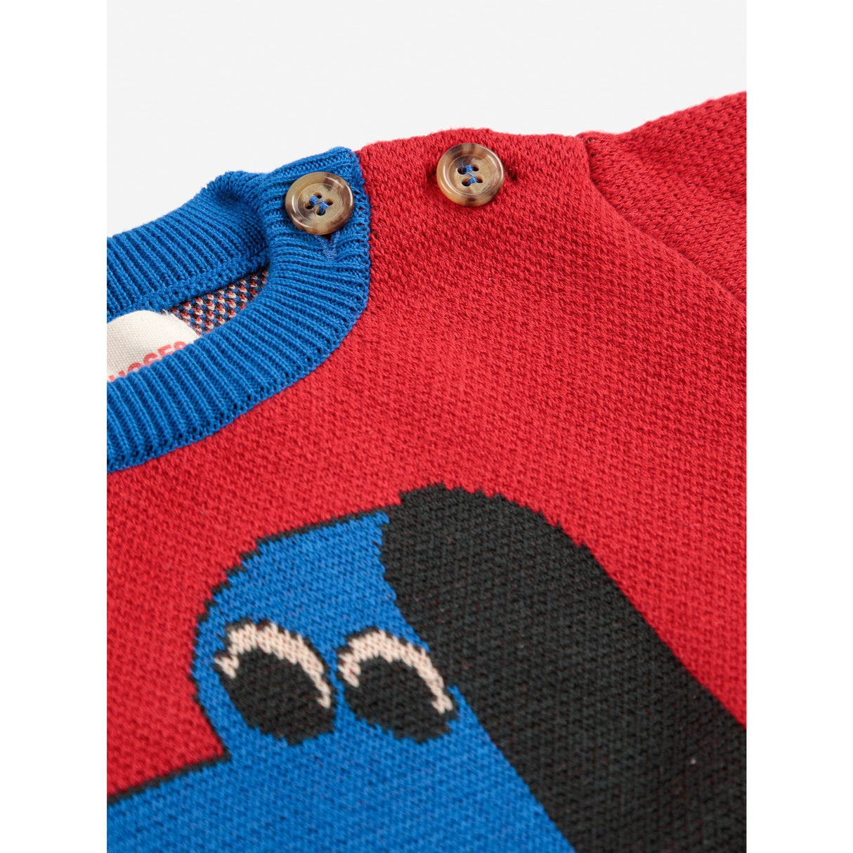 Bobo Choses Red Doggy Mate Jacquard Jumper