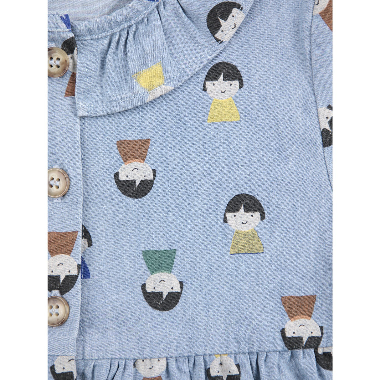 Bobo Choses Light Blue Game Pawns All Over Light Denim Kjole