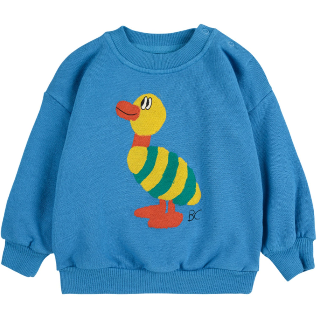 Bobo Choses Blue Striped Duck Sweatshirt