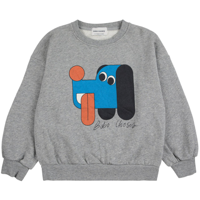 Bobo Choses Heather Grey Doggy Mate Sweatshirt