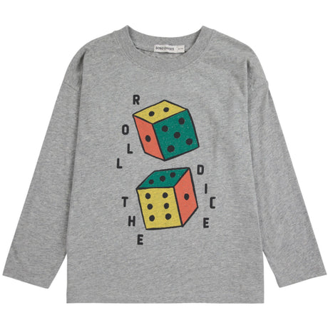 Bobo Choses Heather Grey Roll The Dice Bluse