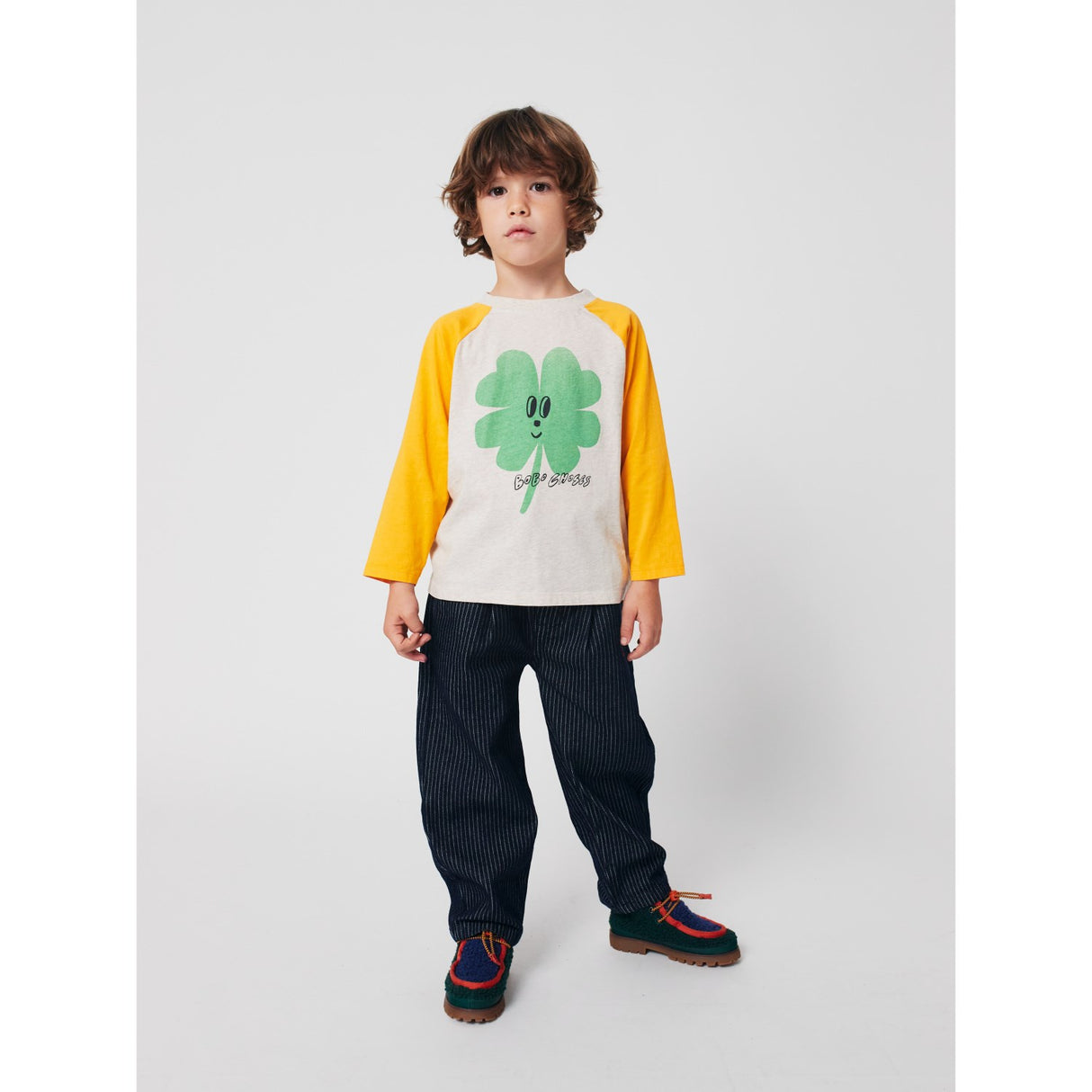 Bobo Choses Yellow Lucky Clover Ranglan Ærmer Bluse