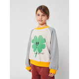 Bobo Choses Heather Grey Lucky Clover Ranglan Sweatshirt