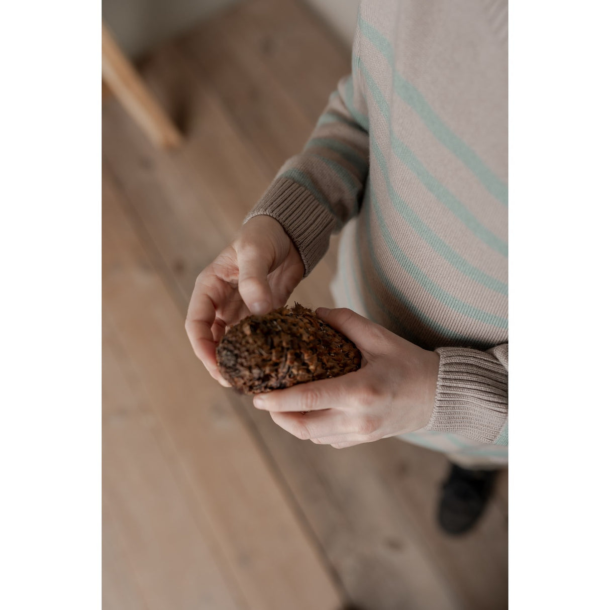 Hanevild Cream Oatmeal Bertil Bluse, Merino Uld