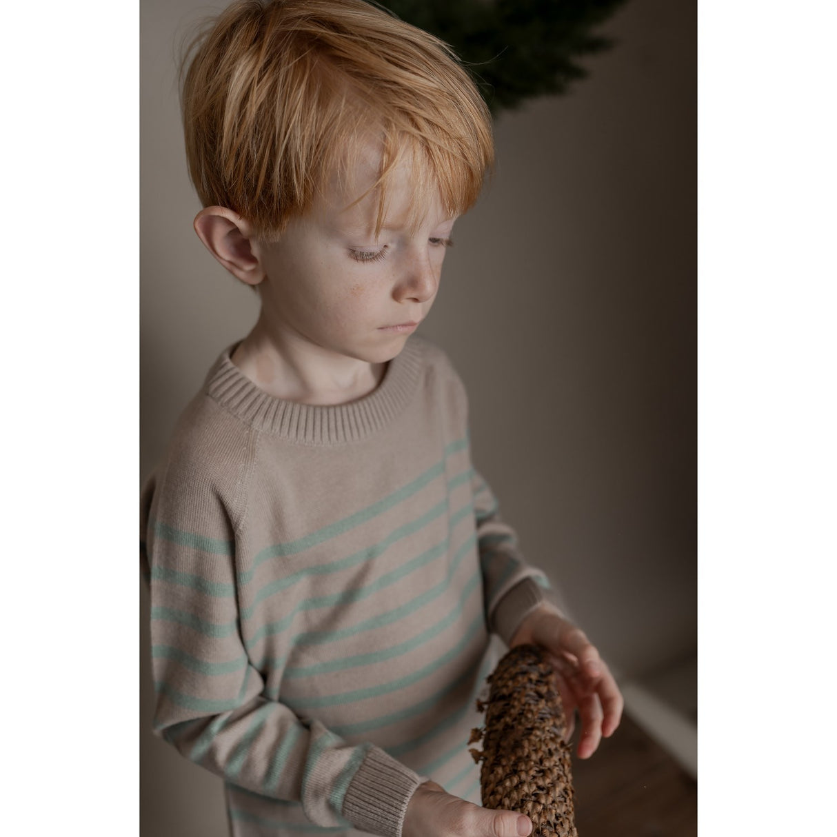 Hanevild Cream Oatmeal Bertil Bluse, Merino Uld