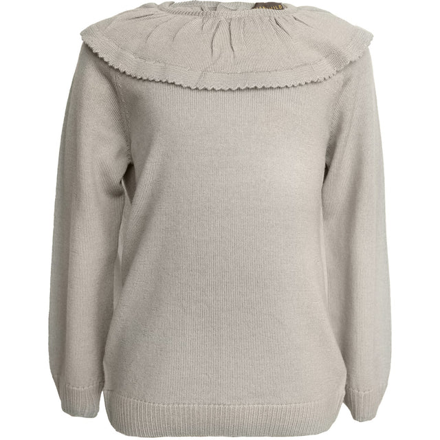 Hanevild Cream Oatmeal Lea Bluse, Merino Uld