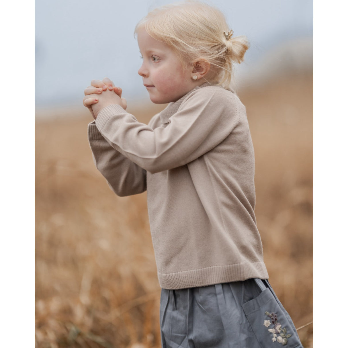 Hanevild Cream Oatmeal Lea Bluse, Merino Uld